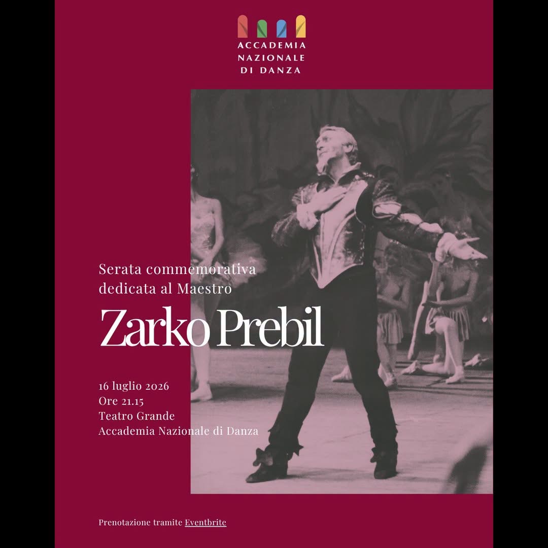L’Accademia Nazionale di Danza rende omaggio a Zarko Prebil